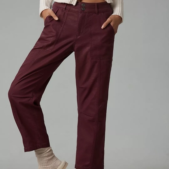 Pilcro size 24 petite coated relaxed jeans - Picture 2 of 7